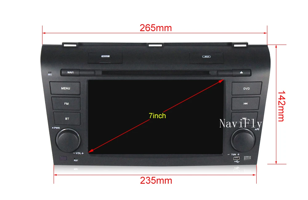 Excellent NaviFly 2 din Android 8.1 car radio gps for Mazda 3 Mazda3 2003-2009 with dvd multimedia player head unit TDA7851 WIFI BT RDS 2