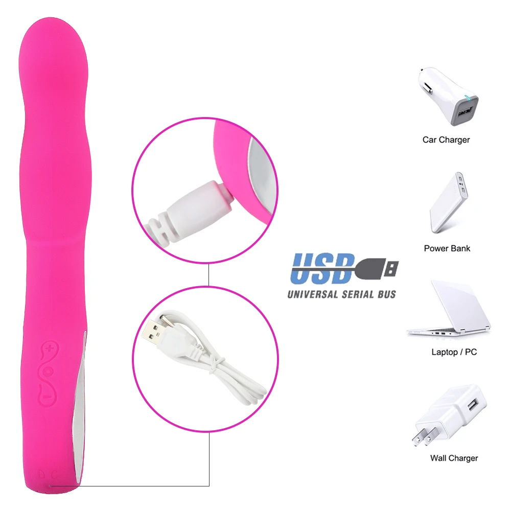 G Spot Vibrator for Vagina for Women USB Rechargeable Sex Toys AV Rod Magic Wand Female Masturbation Erotic Toys