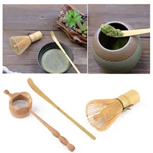 3 шт./компл. Натуральный Бамбуковый чайный ситечко веничек для чая «маття» кисть зеленый чайный венчик для пудры совок набор японский чайная посуда церемония