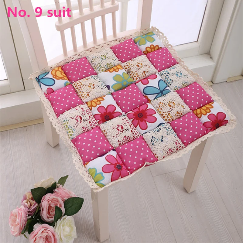 Manual Hook Flower Cotton Chair Cushion Soft Seat Cushion For Home