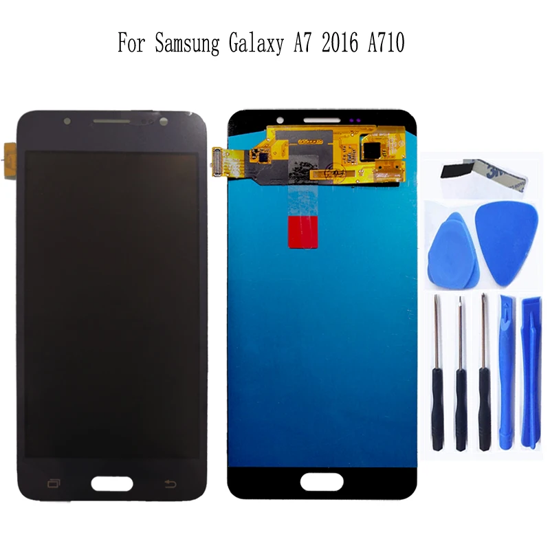 

AMOLED for SAMSUNG Galaxy A7 20165.5'' LCD Monitor LCD A7100 A710F A710 LCD Touch Screen Digitizer Replacement Kit Free Tool