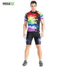 WOSAWE для мужчин Велоспорт Джерси наборы дизайн MTB быстросохнущая велосипедная одежда эластичные спортивные велосипедные облегающие штаны для йоги наборы