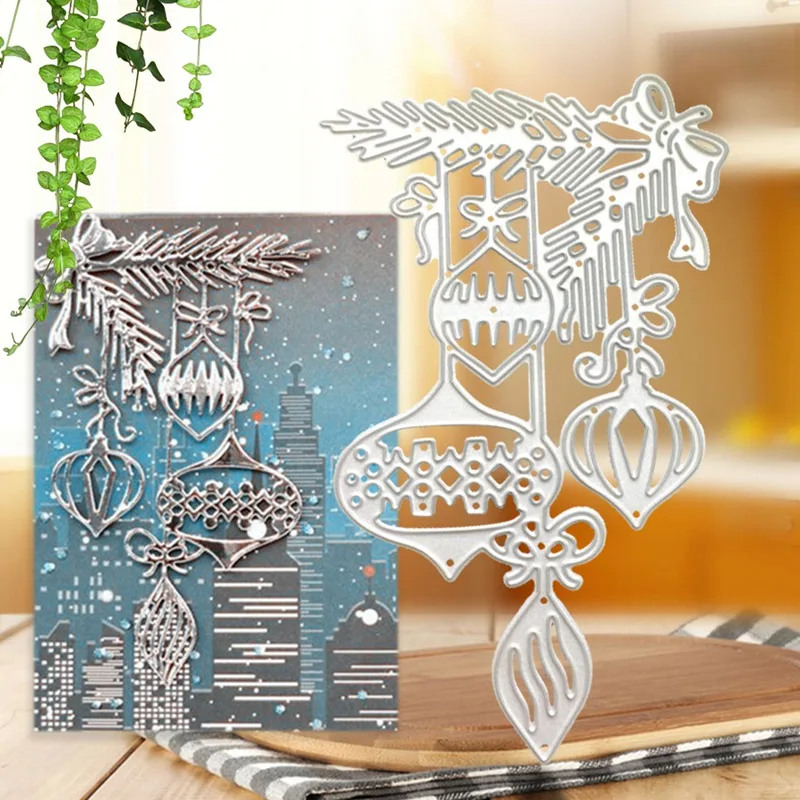 

Embossing Suit Paper Cards Stamp DIY Scrapbooking Album Christmas Ball Edge Cutting Dies Stencils For Card Making Decorative