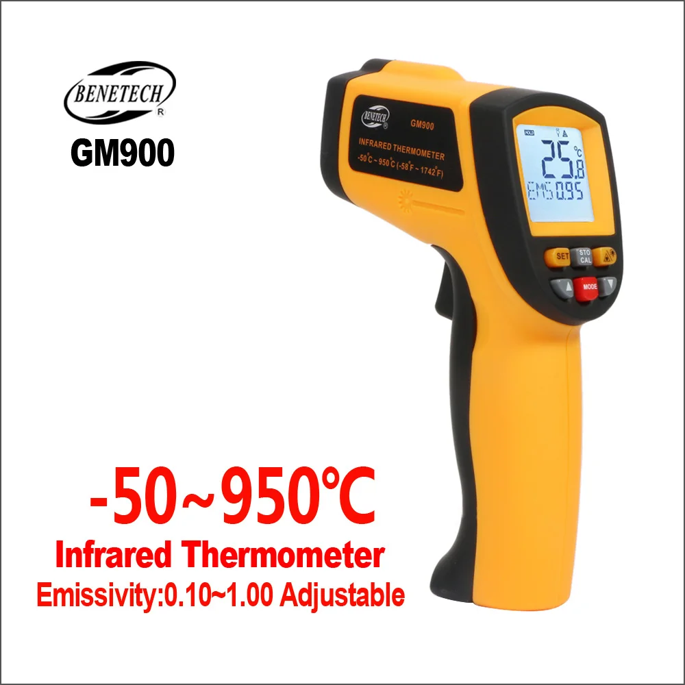 BENETECH ИК инфракрасный термометр тепловизор ручной лазерный цифровой электронный открытый гигрометр термометр термостат регулятор температуры