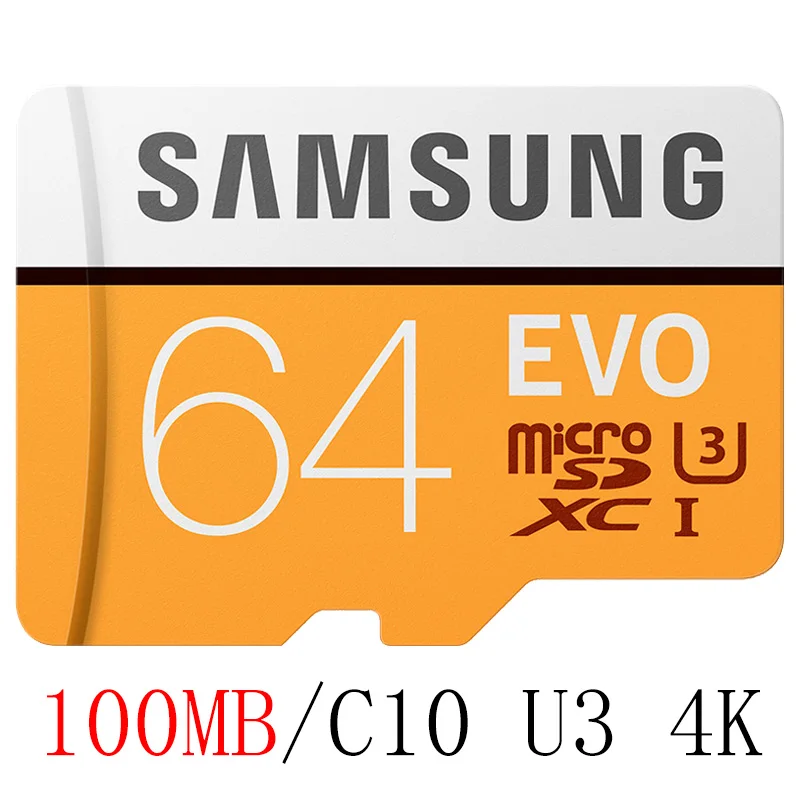 Карта памяти SAMSUNG класс 10 флэш TF Micro SD карта U3/U1 4K 256 ГБ 128 Гб 64 ГБ 32 ГБ 16 ГБ 100 МБ/с./с Microsd карта для мобильного телефона - Емкость: MB-MP64GB