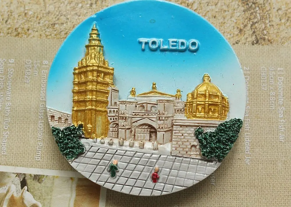 

Toledo, Spain Tourist Travel Souvenir 3D Resin Decorative Fridge Magnet Craft