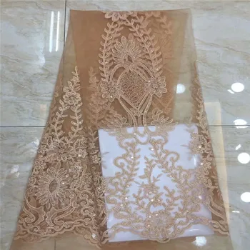 

Nigerian Laces Fabrics 2019 High Quality lace Tulle African Laces Fabric African French Tulle lace for wedding dress xw9-12