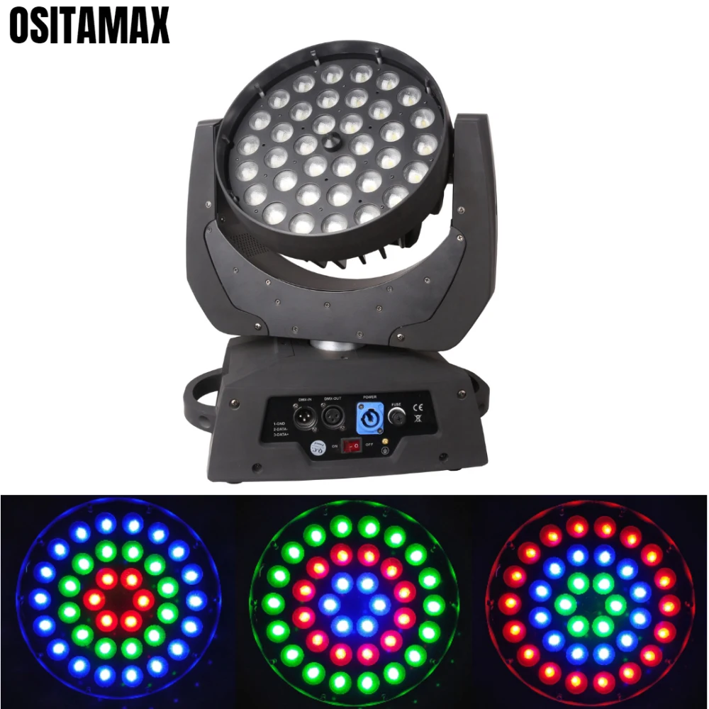

DJ Zoom Wash LED 36x10W Lyre Wash Disco Stage Equipment Lighting Uplight DMX Zoom Moving Heads