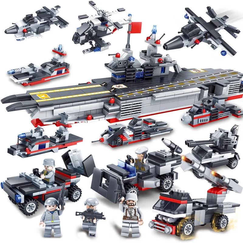 

Ford Aircraft Model 8 in 1 Building Block Toys Set Bricks DIY compatible with military toys hobbies New Year Gift