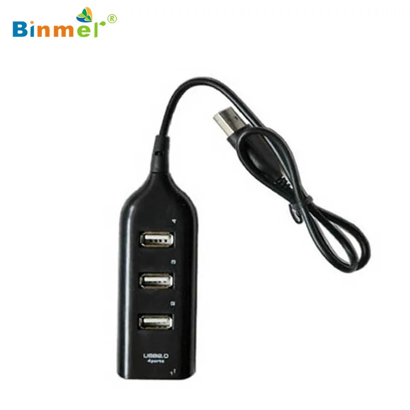 Factory Price BINMER Hot Selling New USB 2.0 Hi Speed 4 Port Splitter Hub Adapter For PC Computer Notebook Drop Shipping|hub adapter|splitter hubusb