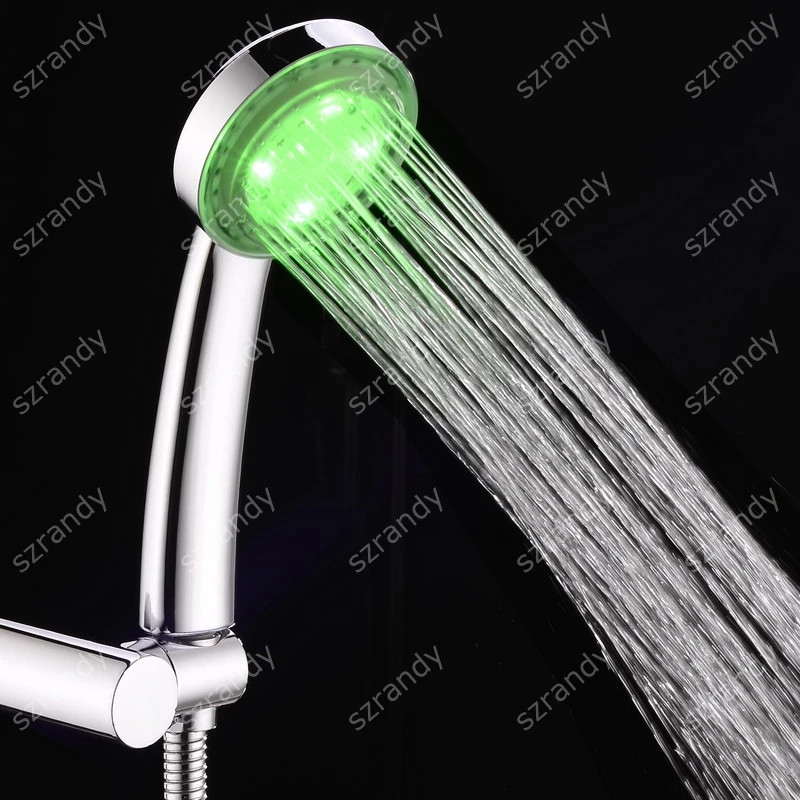 Drop shipping Single Green color Hydropower Handheld Water saving LED