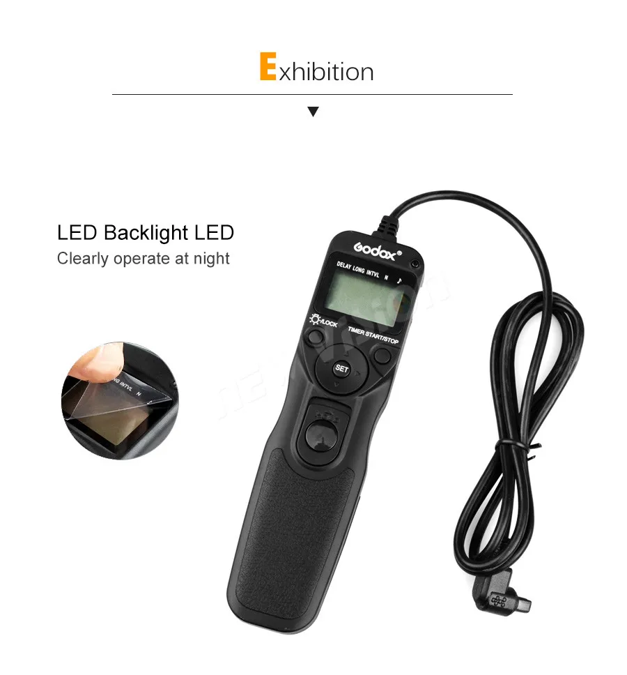 Godox EZA-C1/C3/N1/N3/S1 цифровой таймер выдержки пульт дистанционного управления Шнур для Canon Nikon 550D 1000D 500D 450D