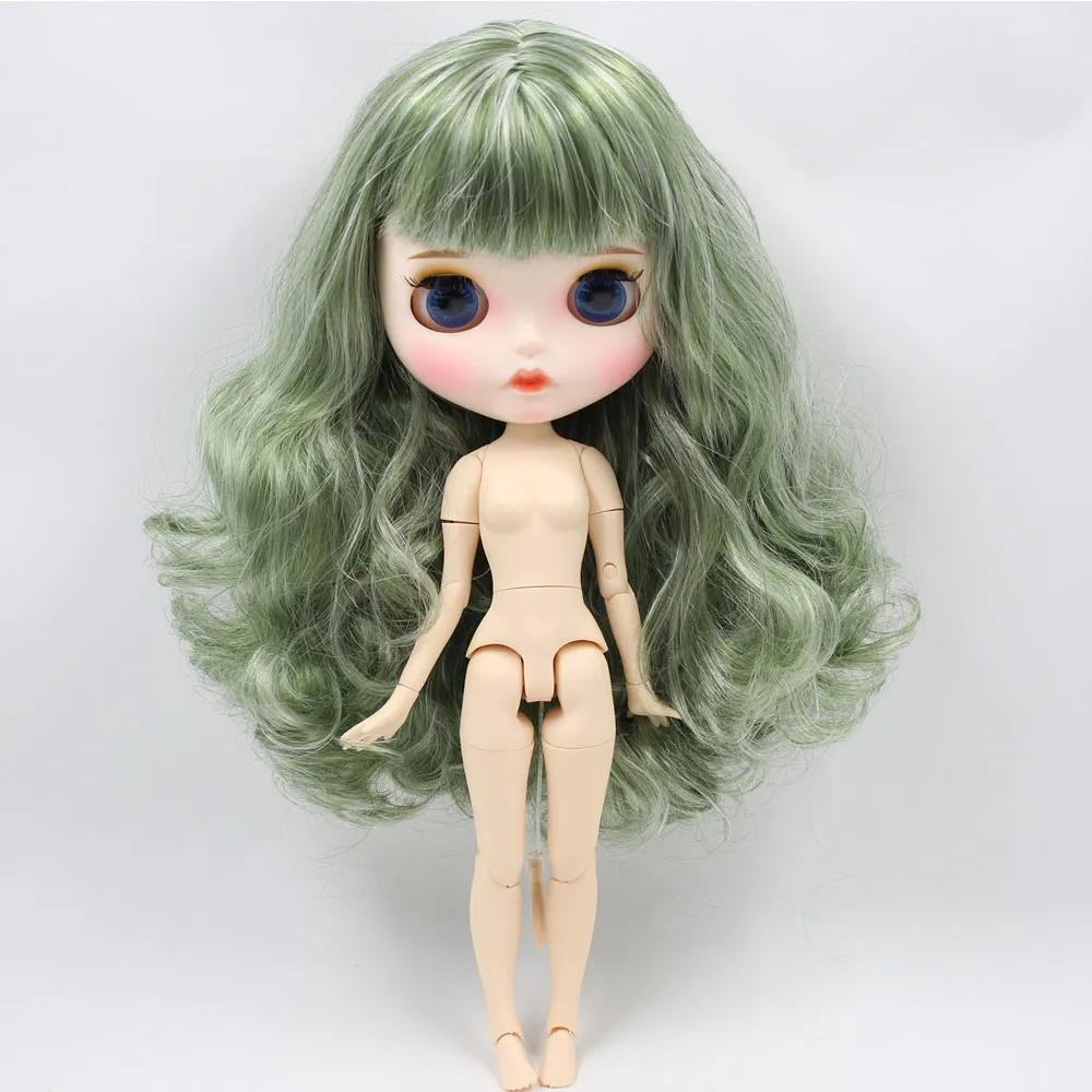 ICY Nude Blyth изготовленная на заказ кукла № BL4299/136 зеленая смесь белых волос 1/6 bjd, pullip, licca, jerryberry - Цвет: B nude doll