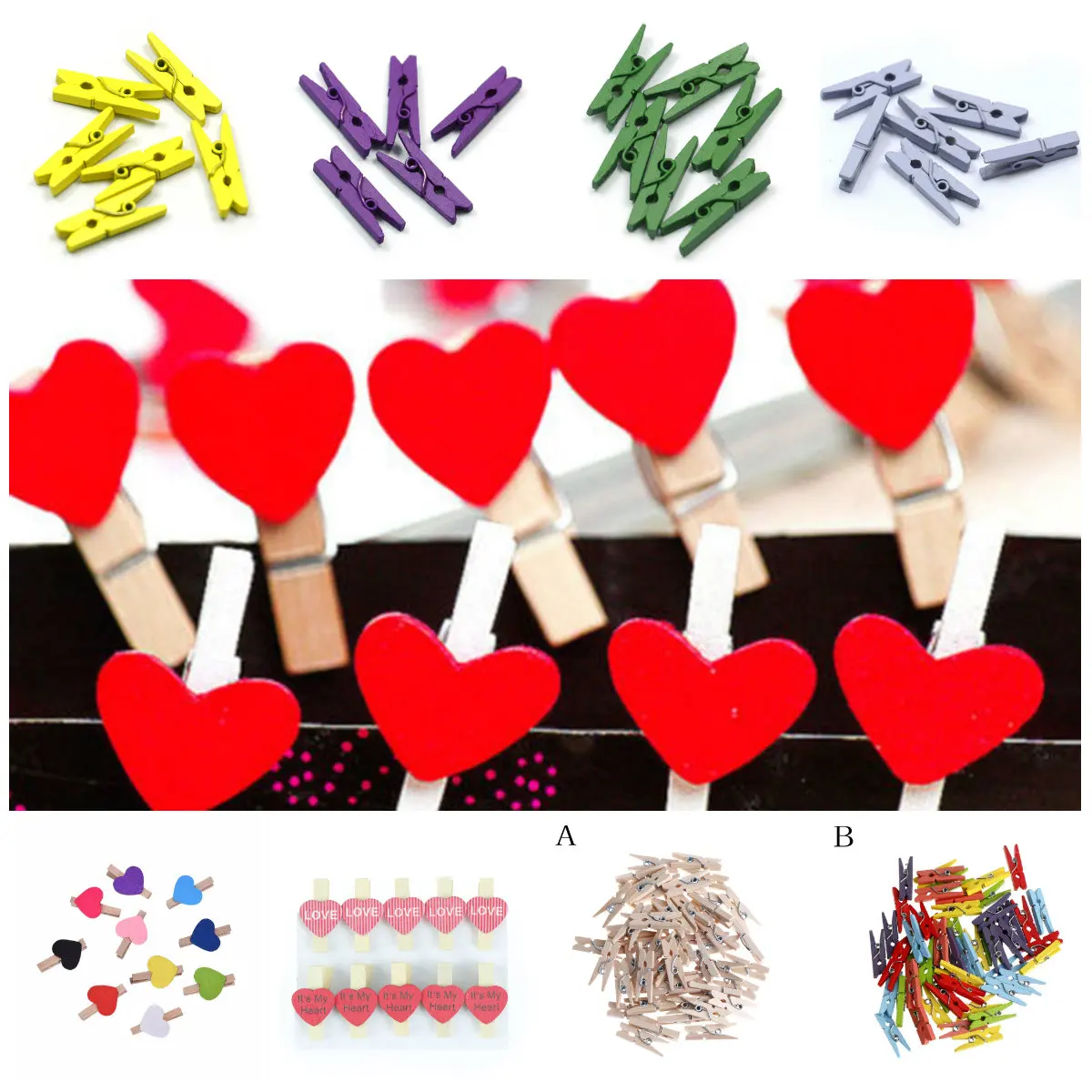 

10-50 PCS Wholesale Very Small Mine Size 25mm Mini Natural Wooden Clips For Photo Clips Clothespin Craft Decoration Clips Pegs