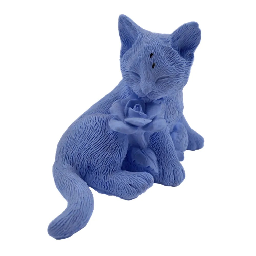 

3D Cat Design Soap Candle Mold Silicone Mold for Art Candle Resin Crafts Molds Decorating Aromatherapy Gypsum Molds