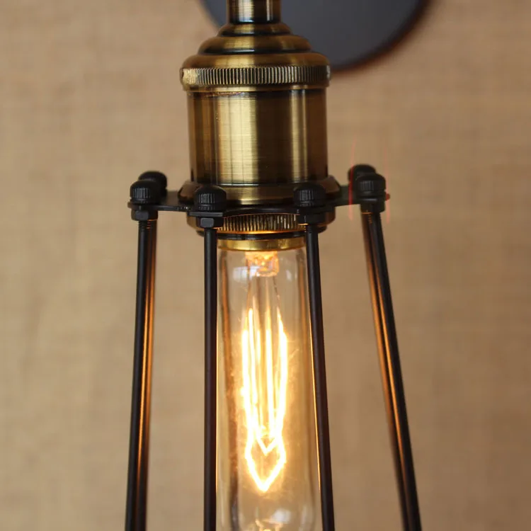 Retro vintage antique Two Swing Arm Wall Lamp For Bedroom Bedside Adjustable Wall Mount Swing Arm cage Lamp with steering head Retro vintage antique Two Swing Arm Wall Lamp For Bedroom Bedside Adjustable Wall Mount Swing Arm cage Lamp with steering head