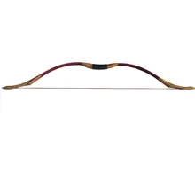 40LB Handmade Ride Longbow Recurve Archery Fiberglass Hunting Leather Bow Yellow Bow Tip