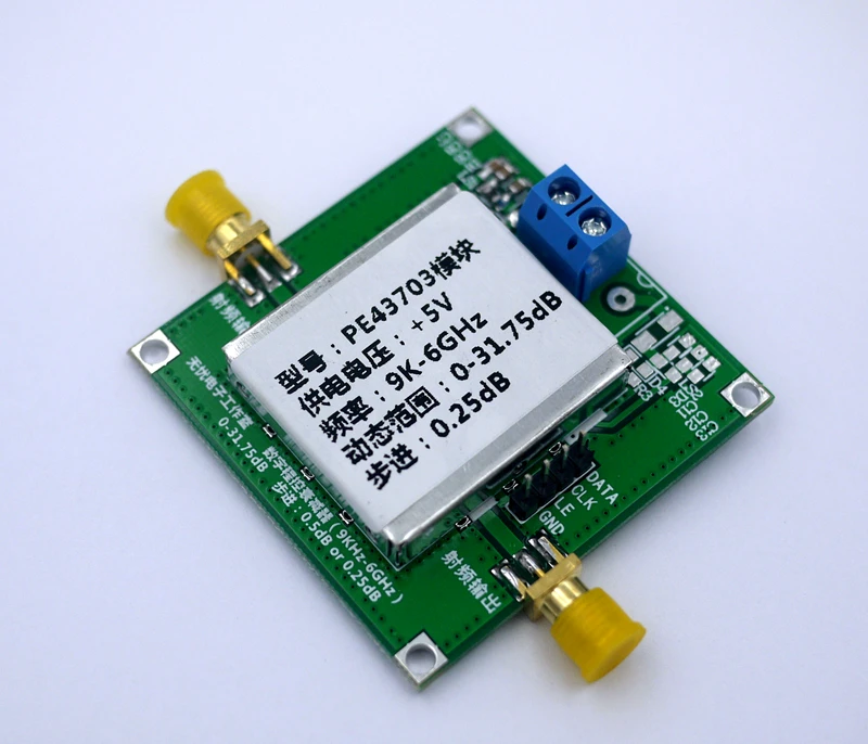 

Digital RF attenuator module PE43703 9K~6GHz 0.25dB step to 31.75dB