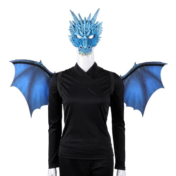 

3D Dragon Cosplay dragon Costume Dinosaur Set Wing and Masks Halloween Adult Boy and Girl New Year Decoration Carnival Party