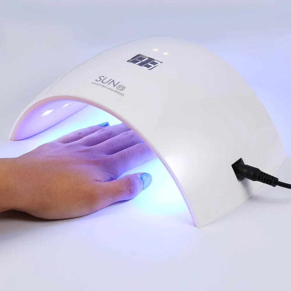 

1 Set SUN9C SUN9S UV LED Nail Art Light Dryer Manicure & Pedicure Tool EU/US Plug White And Pink Color