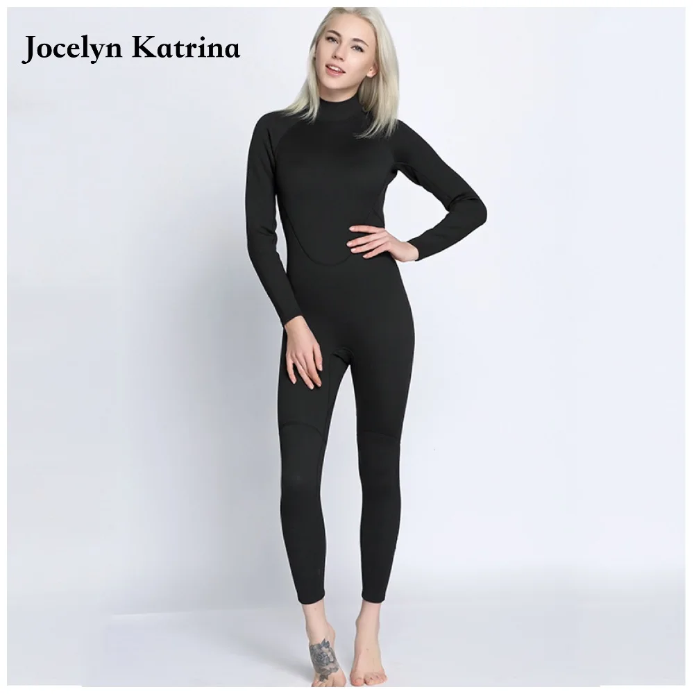 

Women Wetsuits Triathlon Patchwork Diving Suit Slim One-Piece Swimwear Zipper Bodysuit Female Spearfishing Wet Suits