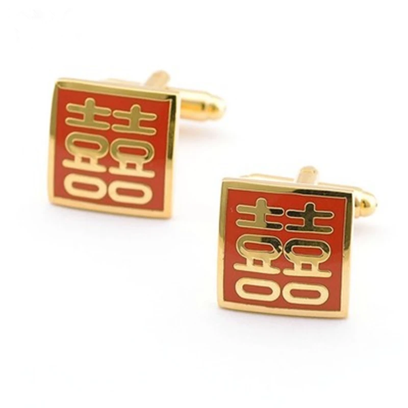 Fashion-Double-happiness-cufflinks-for-Mens-jewelry-shirt-Cuff-link-Button-High-Quality-Luxury-Wedding-Groom (4)