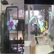 HOHOFILM 1,52x8 м прозрачная голографическая проекционная пленка Экран клейкой пленки обратной проекции Экран конфиденциальности