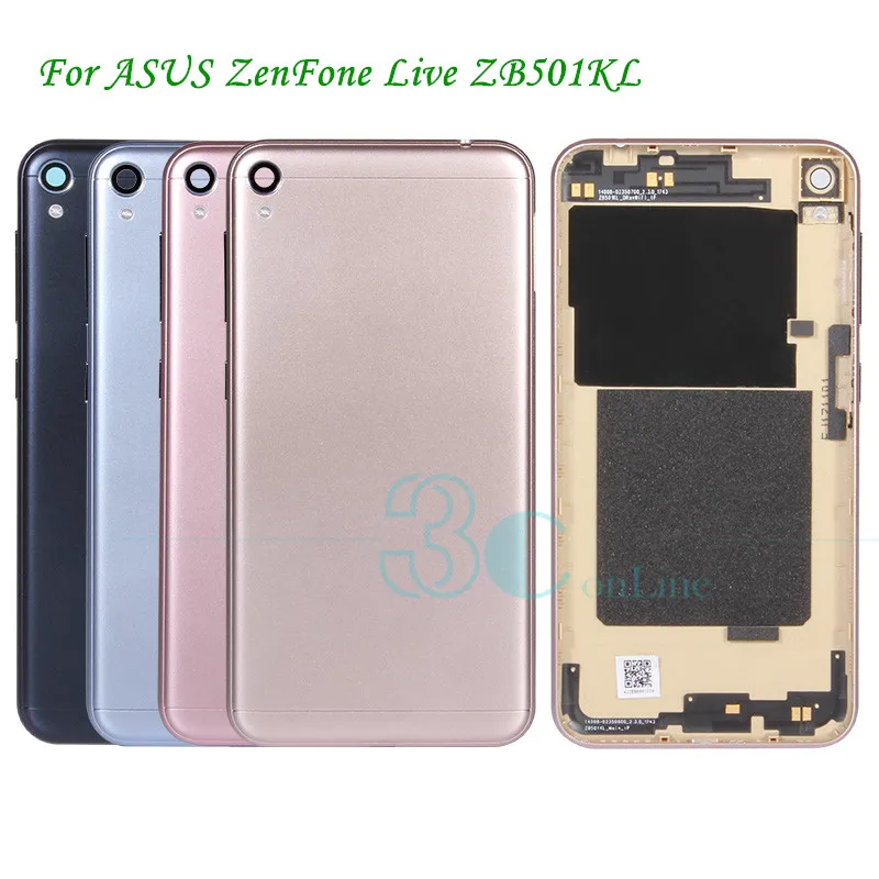 Задняя крышка для аккумулятора Zenfone Live ZB501KL пластиковый корпус задней панели ПК +