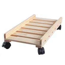 XRHYY твердой древесины Настольный ПК чехол компьютер Регулируемый процессор стенд башня/шасси лоток с 4 колесиками