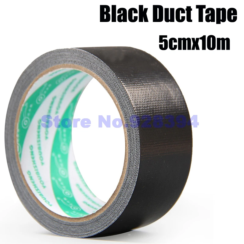 

5cmx10M Single-sided Black Carpet Cloth Duct Tape Multi-Purpose Durable Waterproof Easy Tear Free shipping