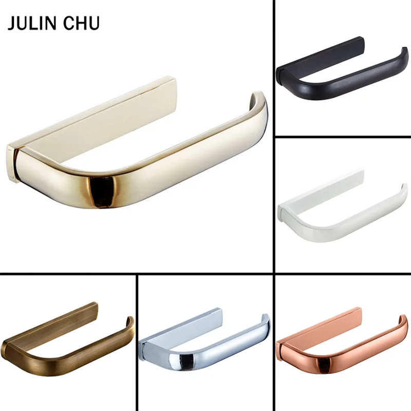 Günstige Rose Gold Wc Papier Halter Schwarz Bronze Wand Montiert Chrom Antike Weiße Tissue Hängen WC Rolle Halter für Küche Bad