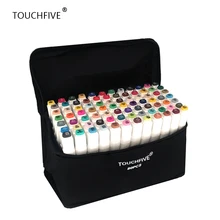 Touchfive conjunto de marcadores ponta dupla, 168 cores, à base de álcool, para desenho, esboço, manga