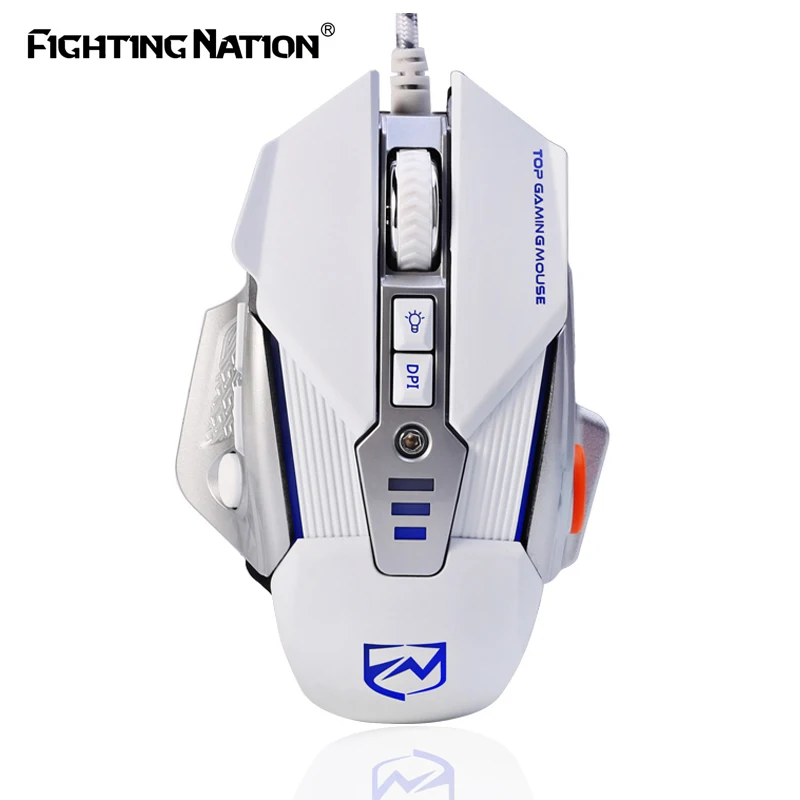 Mechanical Design Gaming Illuminated Macro Mouse USB Wired 3200 DPI 8 Buttons Backlight Backlit LED Computer Mice for Pro Gamer