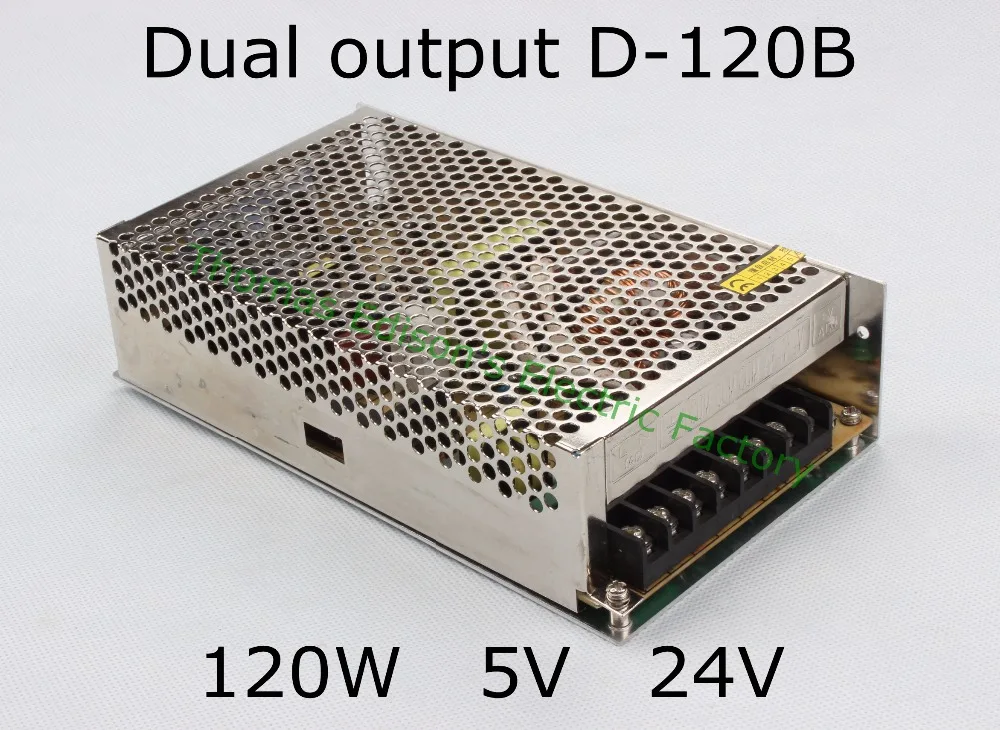 

dual output power supply 120w 5V 24V 12A,5A,6A,4A,5A,2.5A power suply D-120B ac dc converter good quality