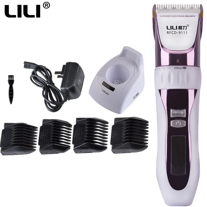 Wireless Hair Clipper Ceramic Haircut Machine Professional Hair Trimer