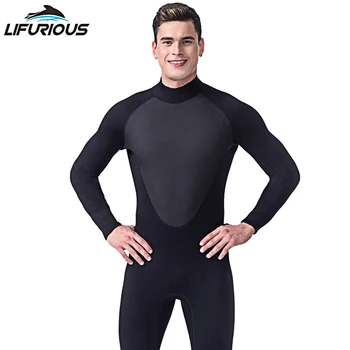 

3MM Neoprene Black Wetsuit One-Piece Full Body Professional Diving Suit Men Scuba Surfing Spearfishing Water Triathlon Wet Wear