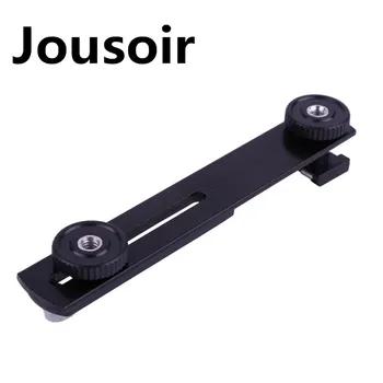 

10PCS/lot Straight Flash Bracket External Flash Double Head Bracket Tripod Head Plate Light Frame CD50