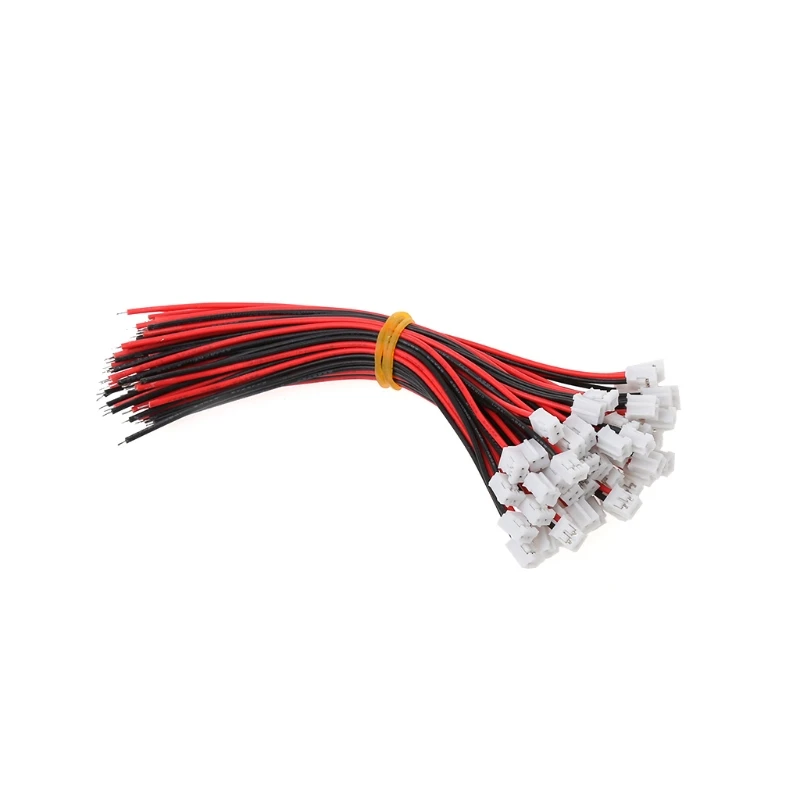 

50 SETS Mini Micro JST 2.0 PH 2-Pin Connector Plug with Wires Cables 120MM 26AWG