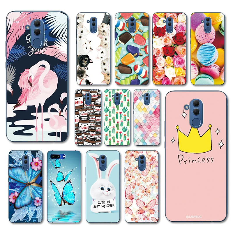 

Various Painted Case For Huawei Mate 20 Lite 6.3" Flower Soft Silicone Phone Shell For Huawei Mate20 Lite Back Cover Fundas