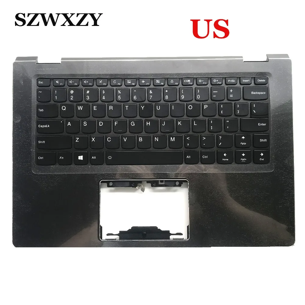 

NEW For Lenovo YOGA-510-14IKB Laptop palm rest with keyboard with backlight black 5CB0L66081