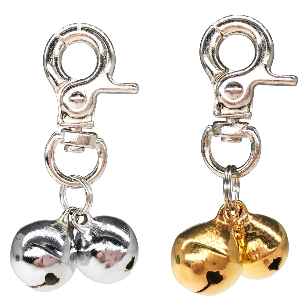 2pcs Nickel-plated Hardware Bells Cat Dog Collar Pet Charm Pet Jewelry Pendant Necklace Puppy Collar Accessory