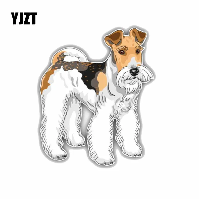 YJZT 11,4*13,7 см проволока Фокс терьер декоративная собака для автомобиля бампер окно стикер C1-4255