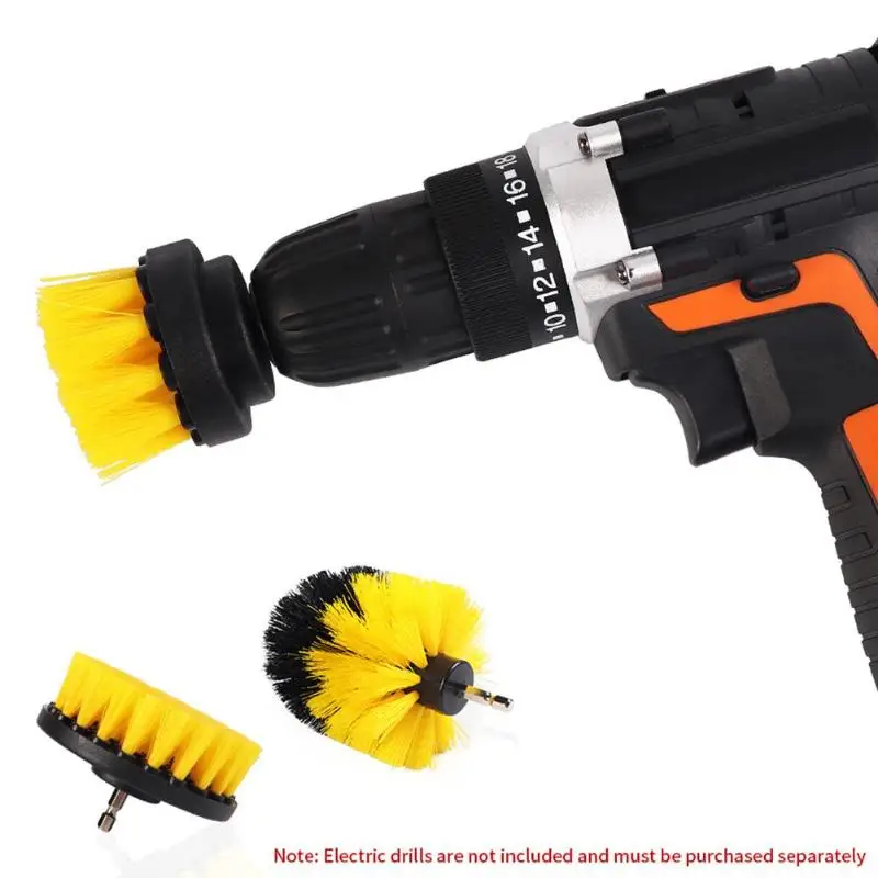 

3pcs/set Electric Power Scrubber Brush Electric Drill Cleaning Brushes Tub Clean Tool Wood Grinding Power Polishing Cleaner Kit