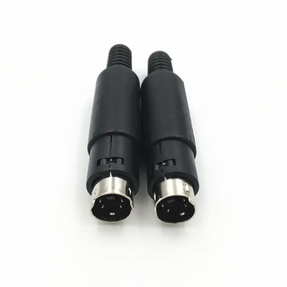 

5Pcs Mini 3 4 5 6 7 8 Pin Din Male Plug Plastic Handle Adapter Adaptor Converter Soldering Cables DIY Connector