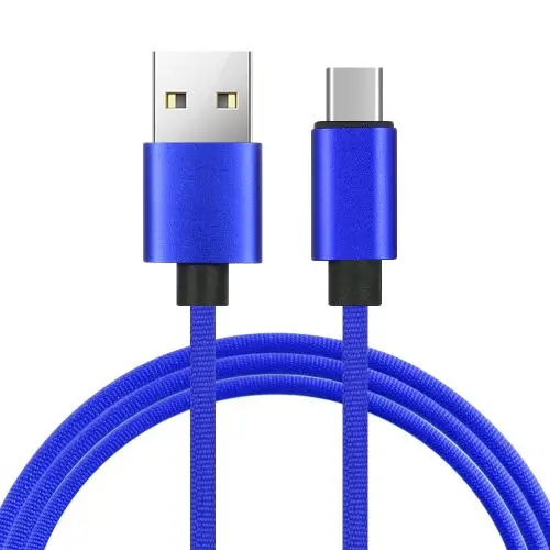 1 шт. кабель type-C USB C 3,1 Быстрая зарядка 2 а кабель для передачи данных Android Быстрая зарядка для samsung Xiaomi Redmi Note 7 2 м длинный шнур провод - Цвет: blue