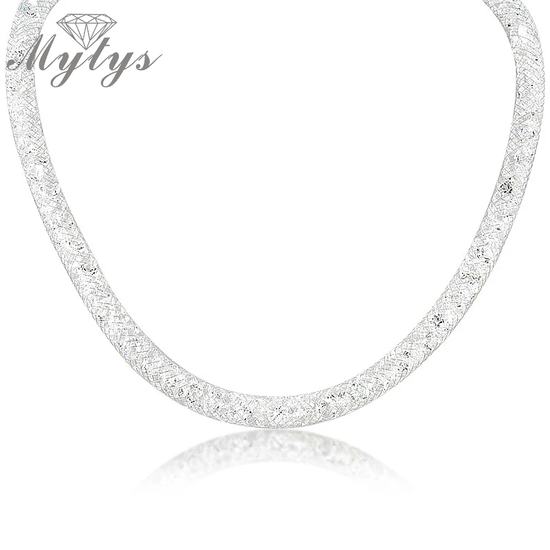 Женское Ожерелье Из Сетчатой проволоки Mytys N373|wire mesh necklace|necklaces for womencrystal collection |