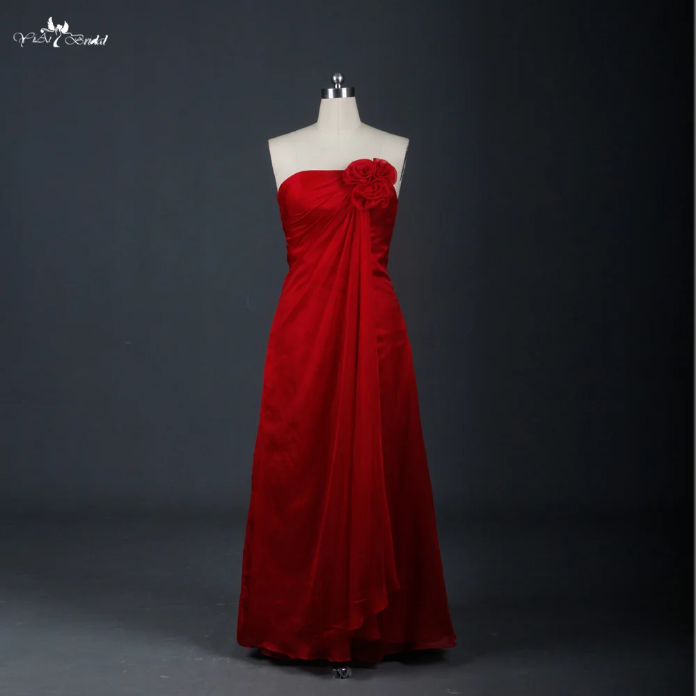 Rse600 Длинные шифон Дешевые Красный платье подружки невесты