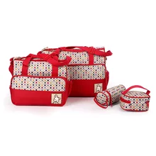5pcs/set Multifunctional Mummy Bag Maternity Handbag Baby Diaper Bags baby Tote Organizer bolsas de bebe maternidade+bottle bag