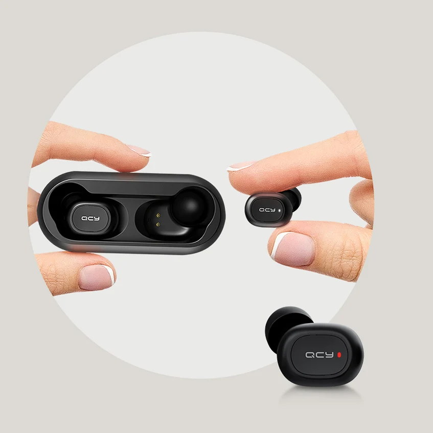 2018 QCY T1 TWS BT5.0 Беспроводные наушники с двойным микрофоном Спортивные Bluetooth для