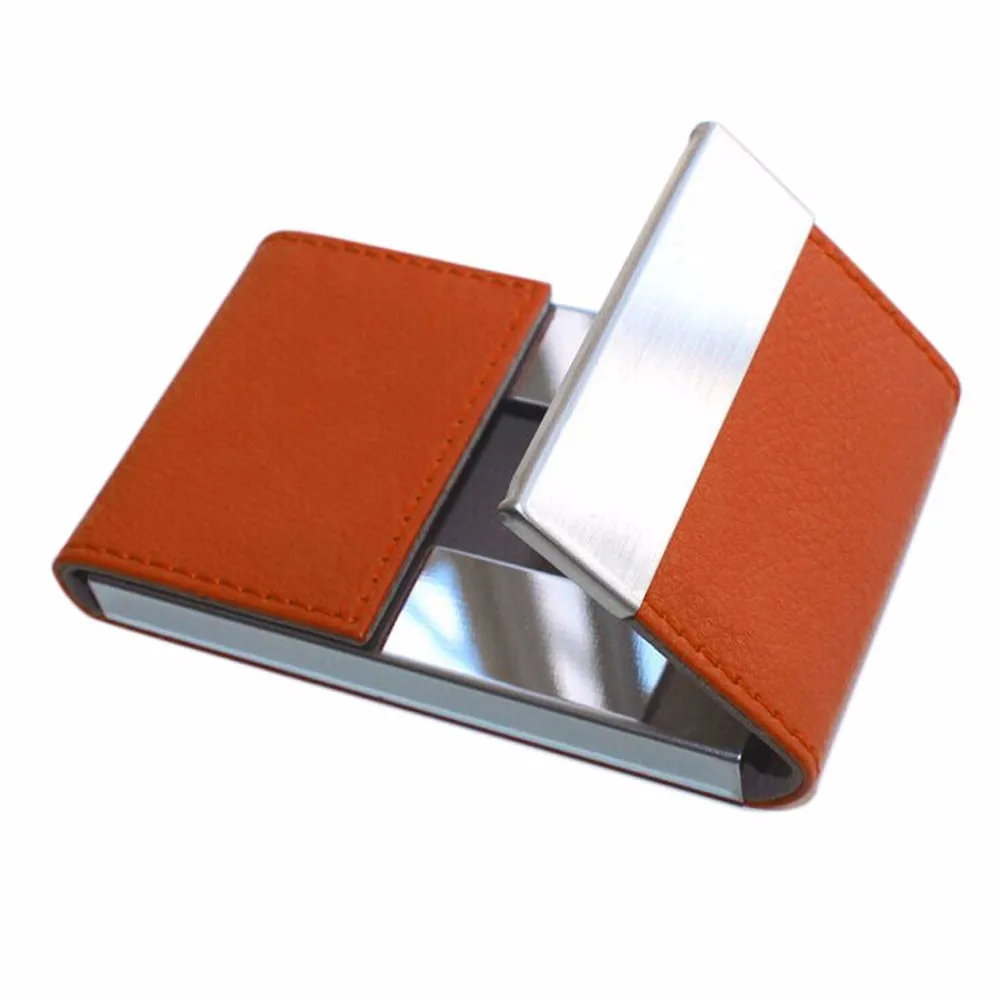 Двойной открытый пакет для карт модный унисекс PU бизнес 5 цветов Чехол для банковских карт Защита металлический держатель для кредитных карт